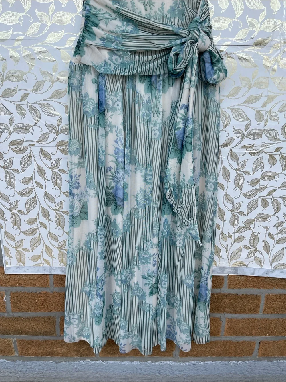 Abercrombie & Fitch Floral Maxi Dress M Coquette Cottagecore Knit Sleeveless